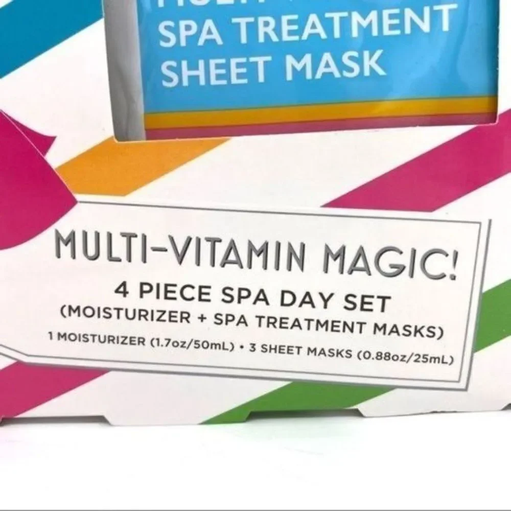 Bath and Body Spa Day Gift Set Vitamin Masks, Bath Bombs, Lotion Body Wash